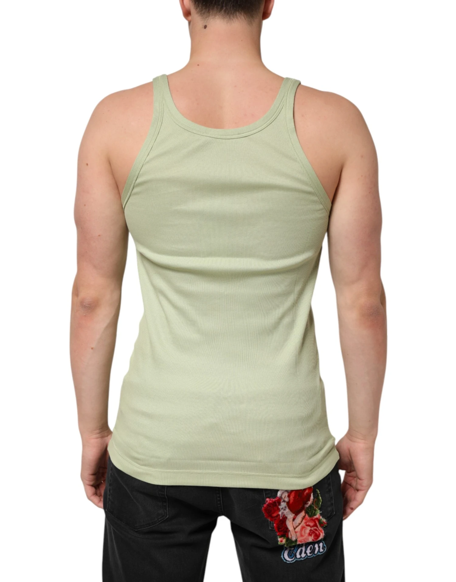 Dolce & Gabbana Light Green Tank Sleeveless Men Men Men's T-shirt 5 Dolce & Gabbana Light Green Tank Sleeveless Men Men Men's T-shirt - Image 3