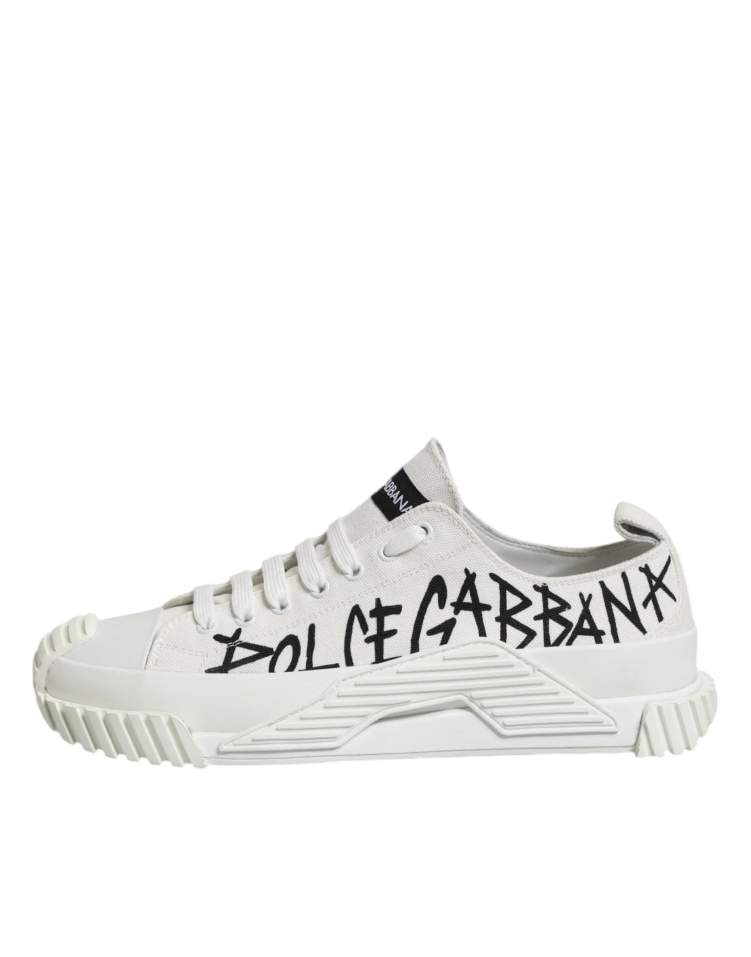 Dolce & Gabbana White Logo Graffiti Low Top Sneakers Men's Shoes 4 Dolce & Gabbana White Logo Graffiti Low Top Sneakers Men's Shoes - Image 2