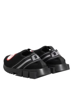 Dolce & Gabbana Black Grey Slip On Sorrento Sneakers Women's Shoes -Lux Lair Store 8870639