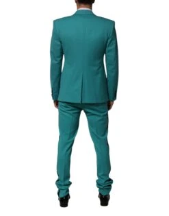 Dolce & Gabbana Cyan 3 Piece Wool Silk Blend Suit Men's SICILIA (Pre-Owned) 9 Dolce & Gabbana Cyan 3 Piece Wool Silk Blend Suit Men's SICILIA (Pre-Owned) -Lux Lair Store 8976731