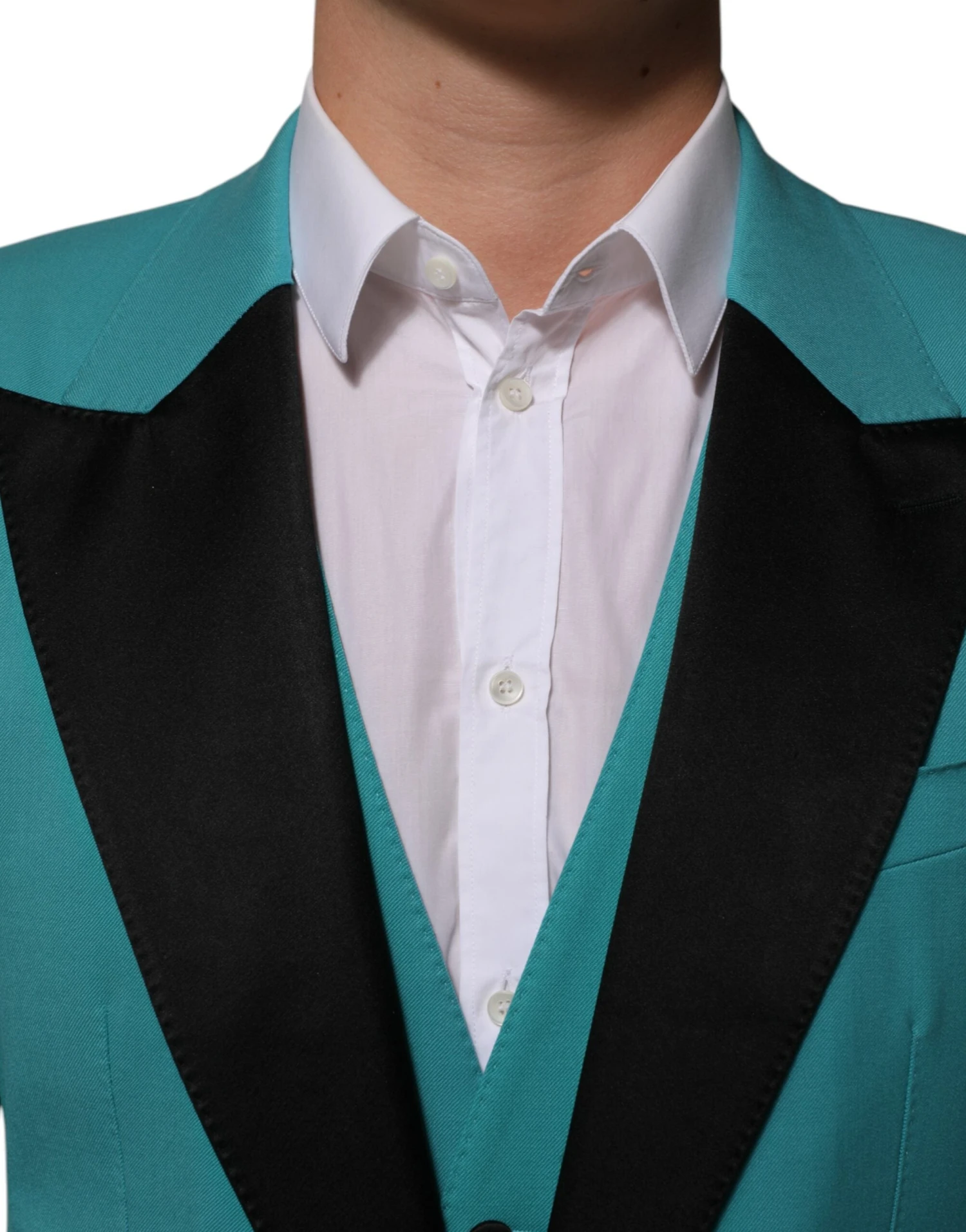 Dolce & Gabbana Cyan 3 Piece Wool Silk Blend Suit Men's SICILIA (Pre-Owned) 6 Dolce & Gabbana Cyan 3 Piece Wool Silk Blend Suit Men's SICILIA (Pre-Owned) - Image 4