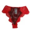 Dolce & Gabbana Red Floral Lace Sheer Briefs Women Women's Underwear -Lux Lair Store 8998617