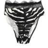 Dolce & Gabbana Black White Zebra Print Lace Trim High Women's Underwear 2 Dolce & Gabbana Black White Zebra Print Lace Trim High Women's Underwear -Lux Lair Store 9001641