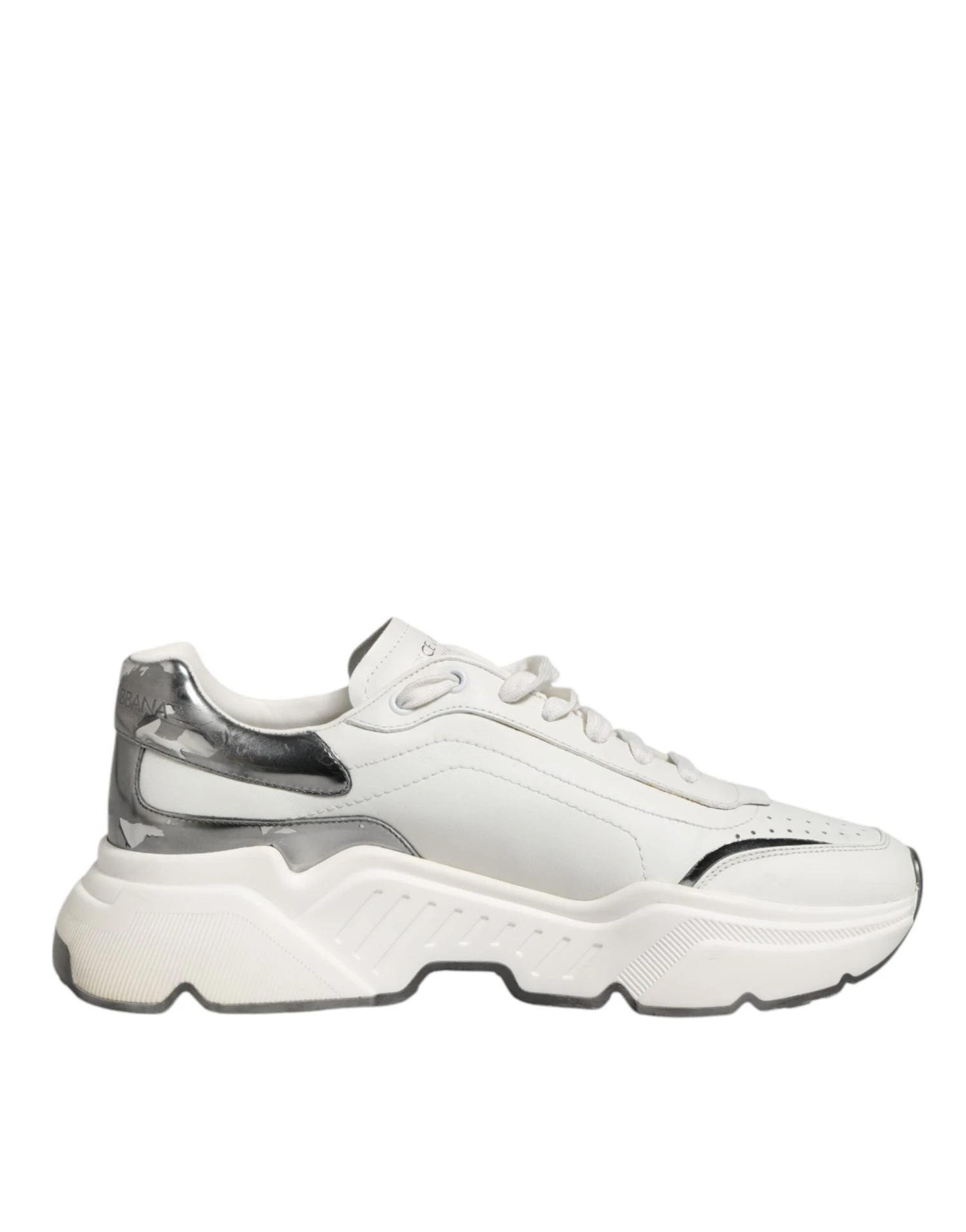 Dolce & Gabbana White Silver DAYMASTER Leather Men Sneakers Men's Shoes (Pre-Owned) 3 Dolce & Gabbana White Silver DAYMASTER Leather Men Sneakers Men's Shoes (Pre-Owned)