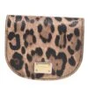 Dolce & Gabbana Brown Leopard Print Calf Leather Small Coin Purse Women's Wallet