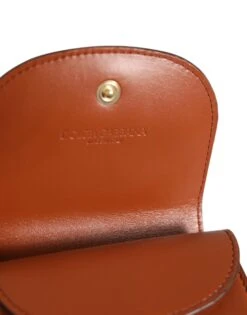 Dolce & Gabbana Brown Leopard Print Calf Leather Small Coin Purse Women's Wallet -Lux Lair Store 9024788