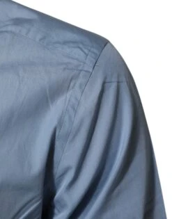 Dolce & Gabbana Blue Cotton Collared GOLD Formal Dress Men's Shirt (Pre-Owned) 11 Dolce & Gabbana Blue Cotton Collared GOLD Formal Dress Men's Shirt (Pre-Owned) -Lux Lair Store 9046429