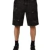 Dolce & Gabbana Black Cotton Tattered Denim Men Bermuda Men's Short 1 Dolce & Gabbana Black Cotton Tattered Denim Men Bermuda Men's Short -Lux Lair Store 9047187