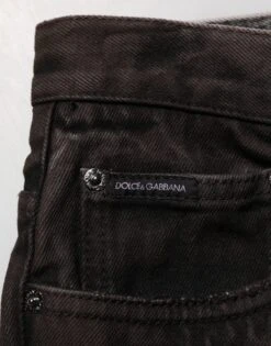Dolce & Gabbana Black Cotton Tattered Denim Men Bermuda Men's Short 11 Dolce & Gabbana Black Cotton Tattered Denim Men Bermuda Men's Short -Lux Lair Store 9047192