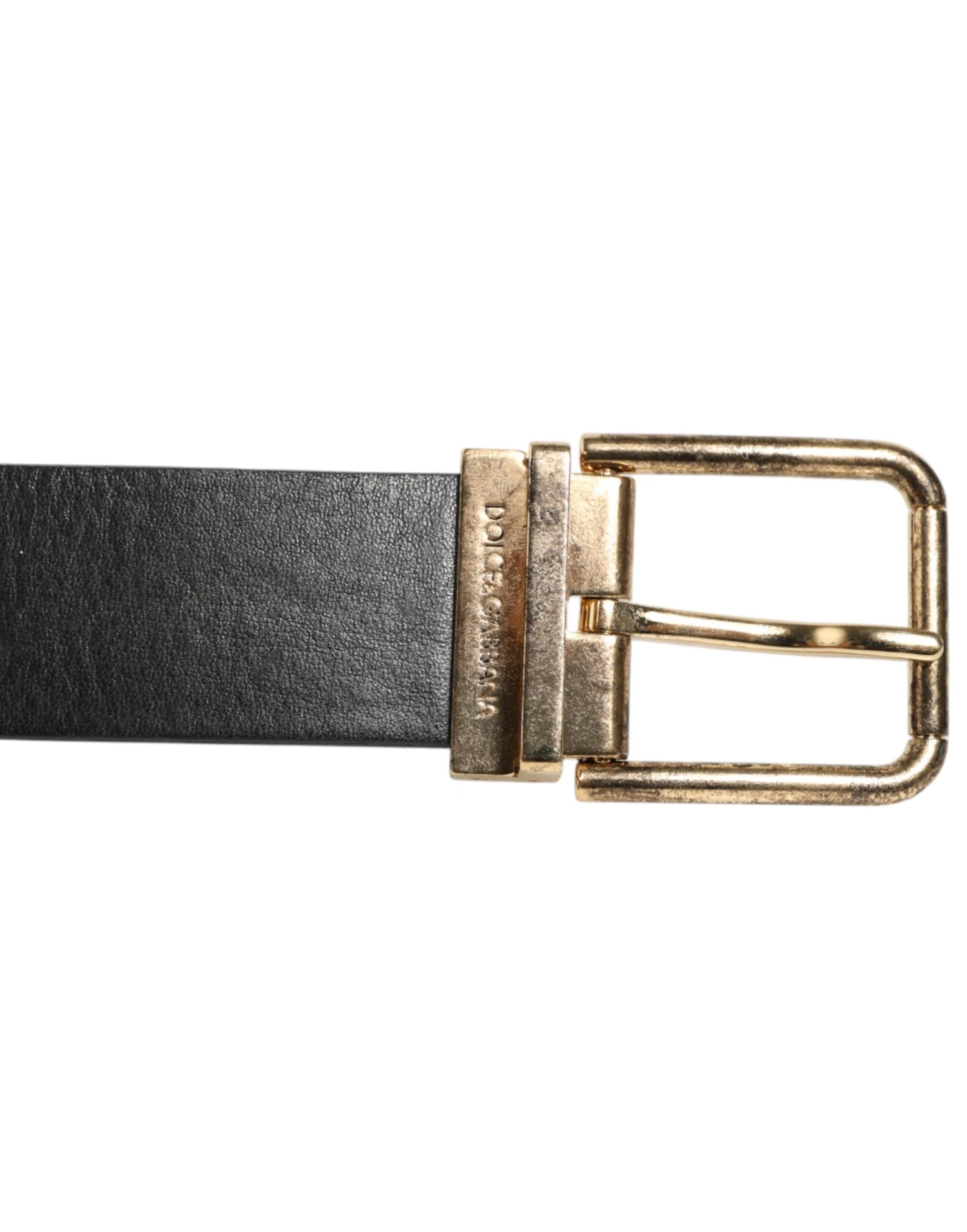 Dolce & Gabbana Black Leather Gold Silver Coin Buckle Men's Belt 4 Dolce & Gabbana Black Leather Gold Silver Coin Buckle Men's Belt - Image 2