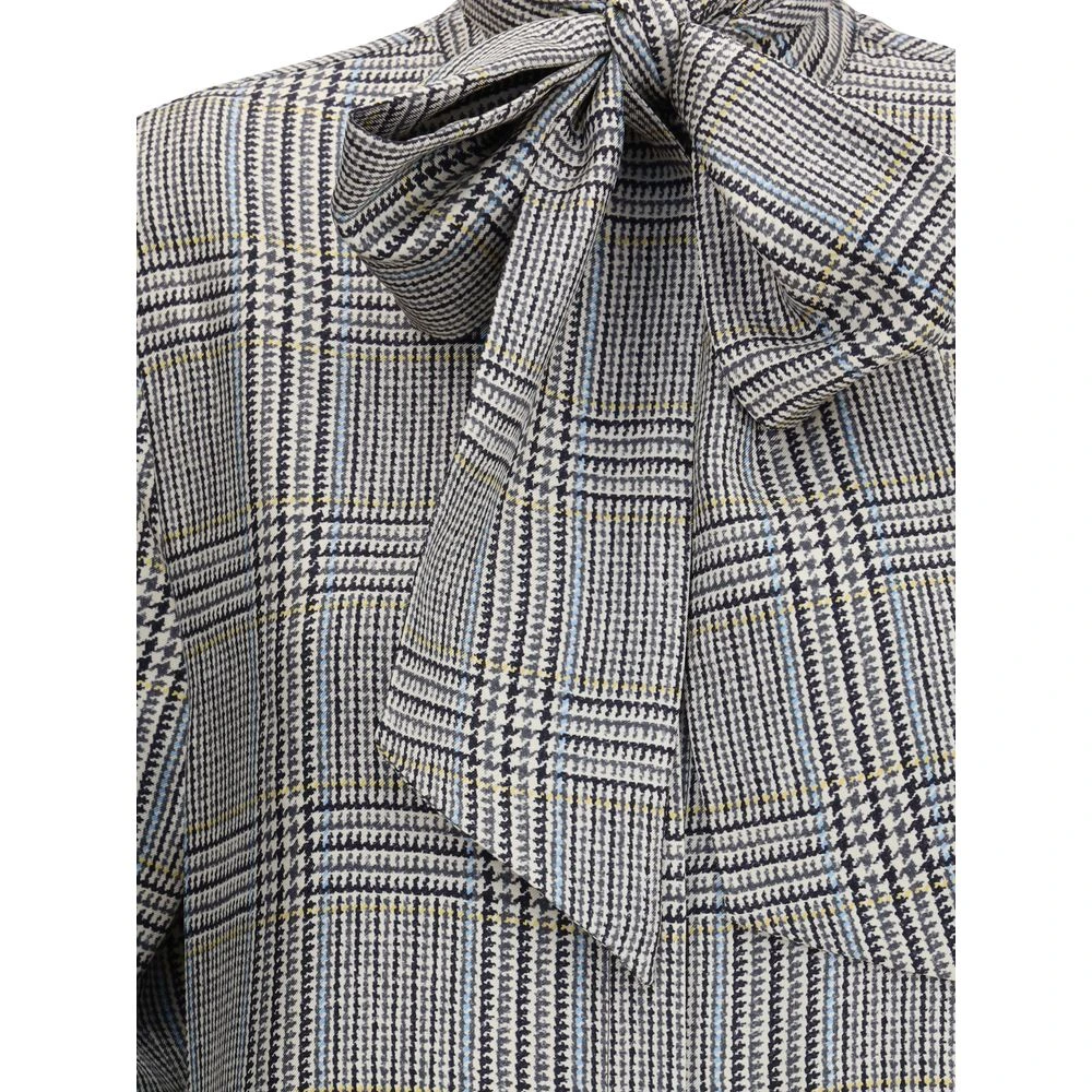 Thom Browne Hunting Tweed Silk Twill Women's Shirt 5 Thom Browne Hunting Tweed Silk Twill Women's Shirt - Image 3