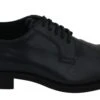 Dolce & Gabbana Blue Leather Derby Dress Formal Men's Shoes -Lux Lair Store 999591