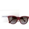 Dolce & Gabbana Girls Red Matt Silk Cat Eye Acetate Frame Sunglasses 4176 2583/68 -Lux Lair Store d 26g 4176 202583 68 12157812 1