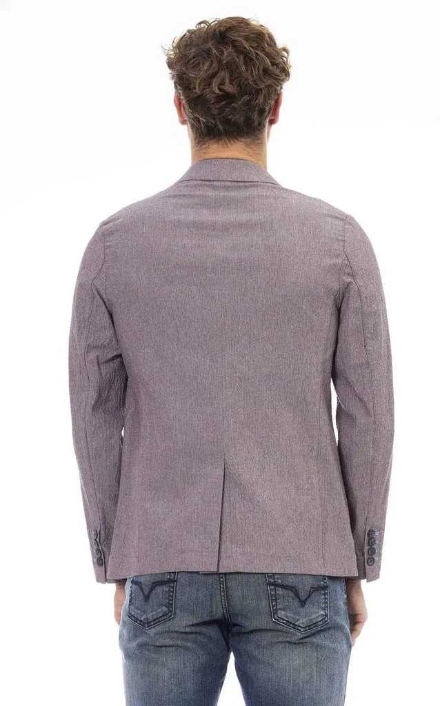 Distretto12 Purple Cotton Men Men's Blazer 8 Distretto12 Purple Cotton Men Men's Blazer - Image 6