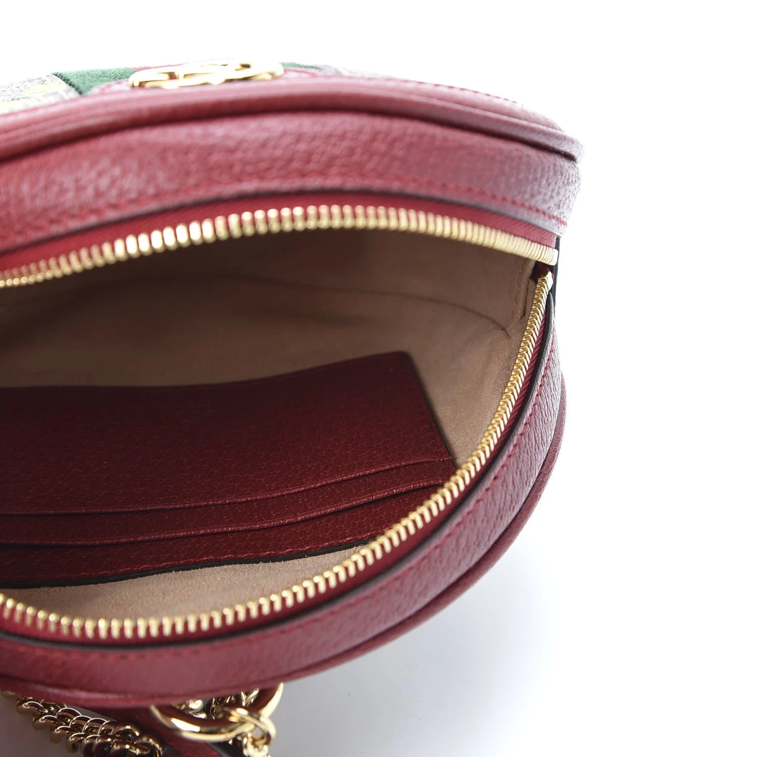 Gucci GG Supreme Monogram Web Flora Mini Ophidia Round Backpack Red 7 Gucci GG Supreme Monogram Web Flora Mini Ophidia Round Backpack Red - Image 5