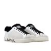 MCM Women's White Milano Suede Black Shearling Low Top Sneaker (37 EU / 7 US)