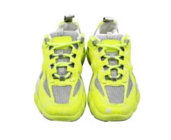 MCM Women's Neon Yellow Luft Collection Visetos Canvas Sneaker -Lux Lair Store mes9anx05yn neonyellow 36 4
