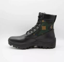 MCM Men's Black Leather Jungle Green Camouflage Boots 41/US 8 -Lux Lair Store mex9amm80gz black 41 3