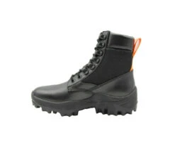 MCM Men's Black Leather Reflective Patch With Orange Pull Boots MEX9ARA18BK (42 EU / 9 US) -Lux Lair Store mex9ara18bk black 43 3 ecb10b54 e933 4170 b15b dbc42759f024
