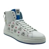 MCM Men's White Leather Rainbow Spectrum Hi Top Sneaker -Lux Lair Store mex9smm07wa 1