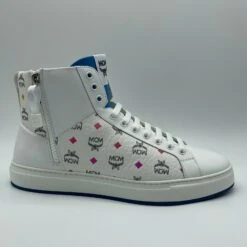 MCM Men's White Leather Rainbow Spectrum Hi Top Sneaker 28 MCM Men's White Leather Rainbow Spectrum Hi Top Sneaker -Lux Lair Store mex9smm07wa 2