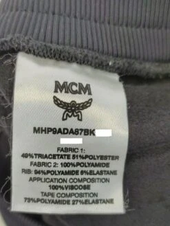 MCM Men's Black Straight Sweatpants With Olive Green Mesh MHP9ADA87BK (Regular; M) -Lux Lair Store mhp9ada87bk 5