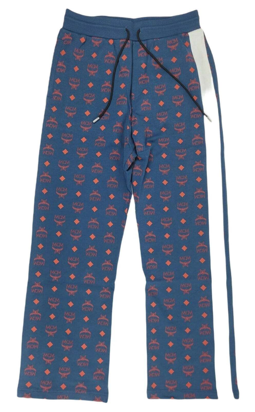 MCM Men's Deep Blue Sea Cotton Monogram And Stripe Sweat Pants MHP9AMM85VS (Regular; XL) 4 MCM Men's Deep Blue Sea Cotton Monogram And Stripe Sweat Pants MHP9AMM85VS (Regular; XL) - Image 2