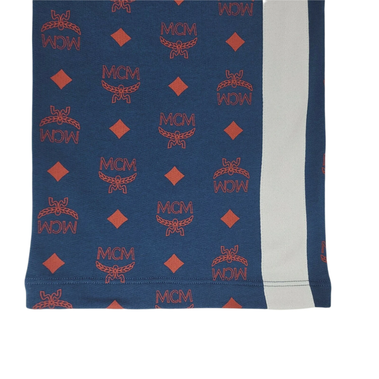 MCM Men's Deep Blue Sea Cotton Monogram And Stripe Sweat Pants MHP9AMM85VS (Regular; XL) 6 MCM Men's Deep Blue Sea Cotton Monogram And Stripe Sweat Pants MHP9AMM85VS (Regular; XL) - Image 4