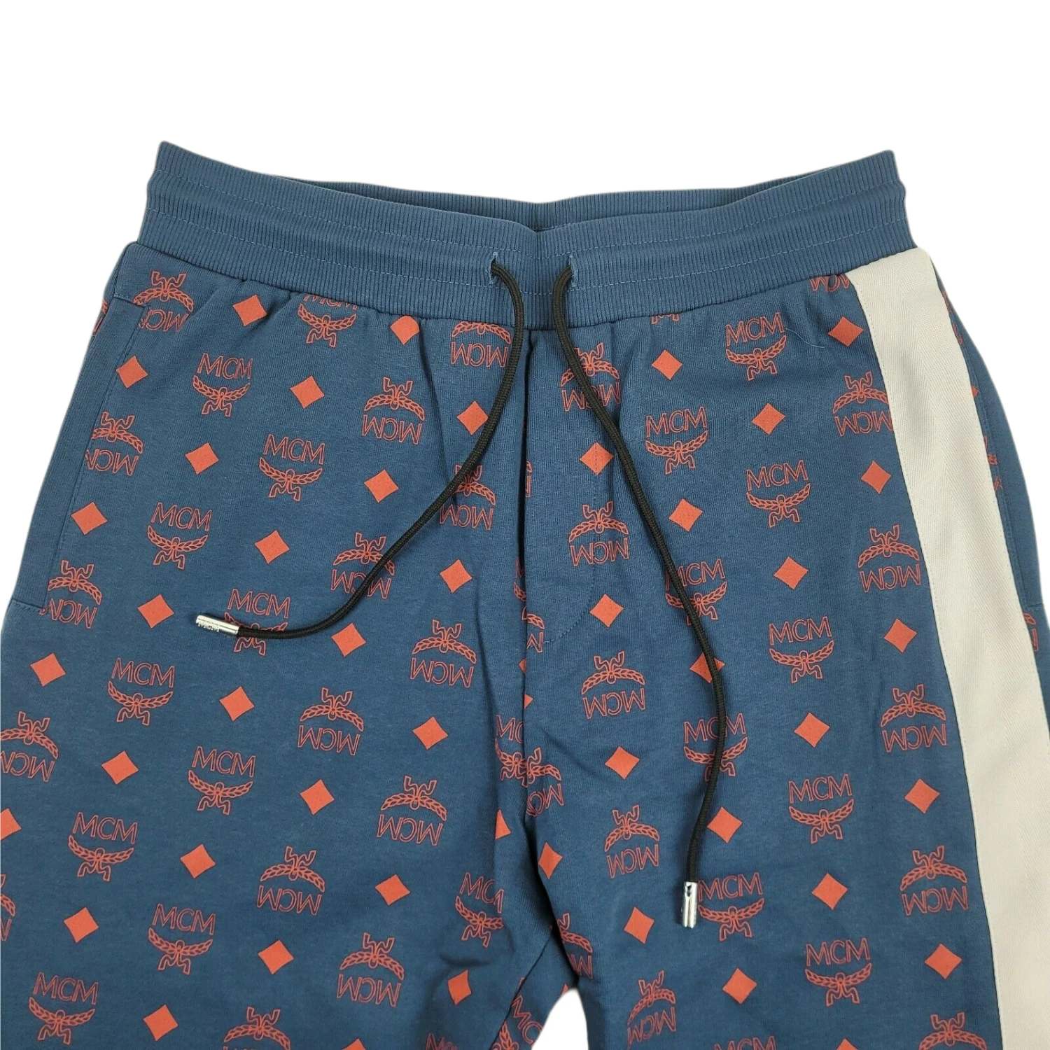 MCM Men's Deep Blue Sea Cotton Monogram And Stripe Sweat Pants MHP9AMM85VS (Regular; XL) 8 MCM Men's Deep Blue Sea Cotton Monogram And Stripe Sweat Pants MHP9AMM85VS (Regular; XL) - Image 6