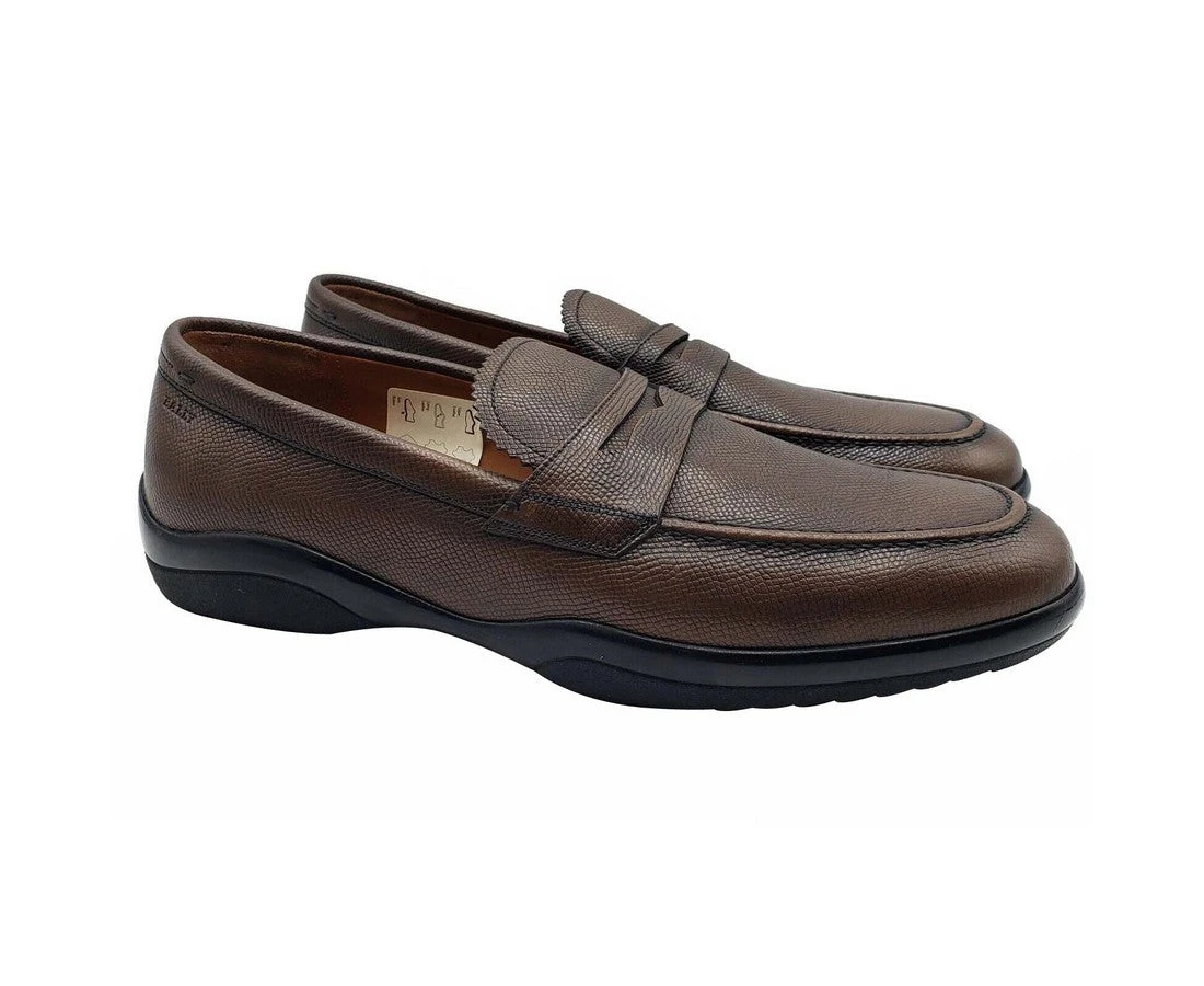 Bally Men's Brown Micson Leather Slip On Loafer Dress Shoes 4 Bally Men's Brown Micson Leather Slip On Loafer Dress Shoes - Image 2