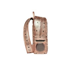 MCM Men's Wizpak Champagne Gold Visetos Studded Speaker Small Backpack -Lux Lair Store mmk8aoc84tc001 8809578628959 3