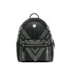 MCM Men's Black Crystal Studs Graded M Visetos Stark Backpack 1 MCM Men's Black Crystal Studs Graded M Visetos Stark Backpack -Lux Lair Store mmk9sve20bk001 8809578706190 1