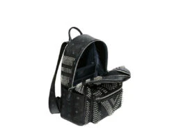 MCM Men's Black Crystal Studs Graded M Visetos Stark Backpack -Lux Lair Store mmk9sve20bk001 8809578706190 5