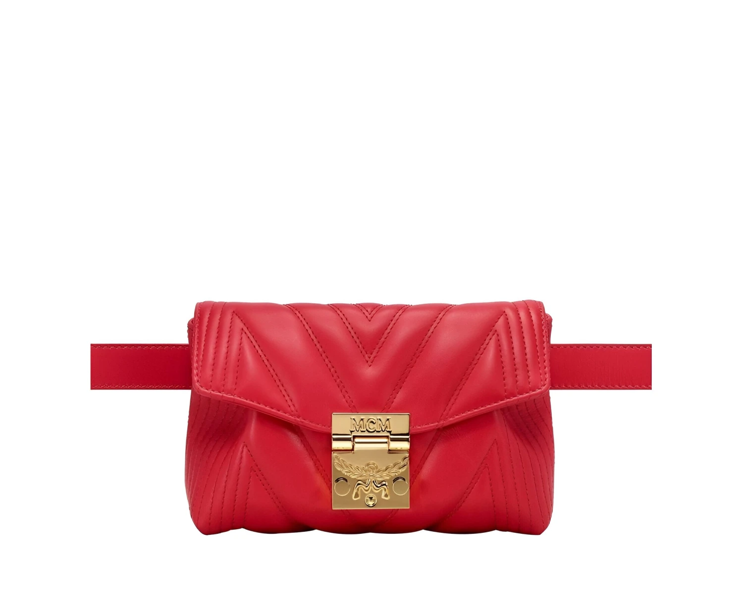 MCM Women's Patricia Red Quilted Leather Crossbody Belt Bag MWZ9APA83RU001 3 MCM Women's Patricia Red Quilted Leather Crossbody Belt Bag MWZ9APA83RU001