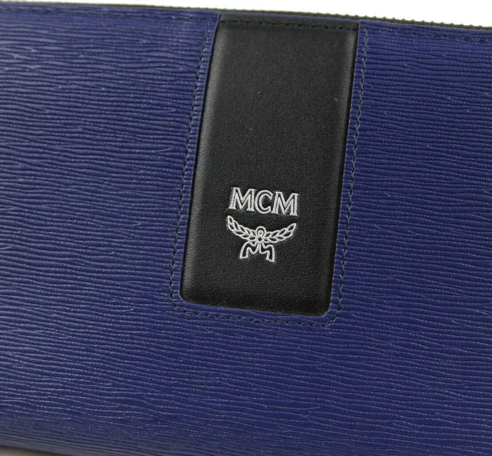 MCM Men's Navy Leather With Logo Large Zipped Wallet MXL9SCE96VY001 5 MCM Men's Navy Leather With Logo Large Zipped Wallet MXL9SCE96VY001 - Image 3