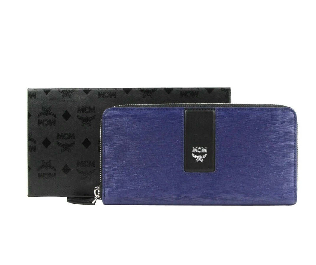 MCM Men's Navy Leather With Logo Large Zipped Wallet MXL9SCE96VY001 7 MCM Men's Navy Leather With Logo Large Zipped Wallet MXL9SCE96VY001 - Image 5