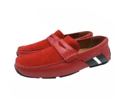 Bally Men's Red Piotre Leather / Suede With Black / White Web Logo Slip On Loafer Shoes (6.5 EU / 7.5EEE US) 13 Bally Men's Red Piotre Leather / Suede With Black / White Web Logo Slip On Loafer Shoes (6.5 EU / 7.5EEE US) -Lux Lair Store piotre 318 corvette us7.5eee 4