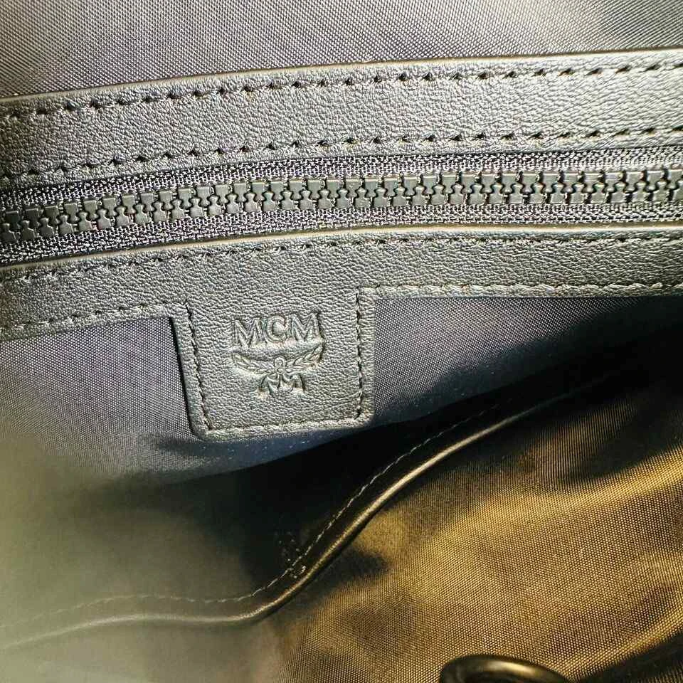 MCM Brandenburg Yellow/Black Cubic Monogram Unisex Nylon Backpack 15 MCM Brandenburg Yellow/Black Cubic Monogram Unisex Nylon Backpack - Image 13